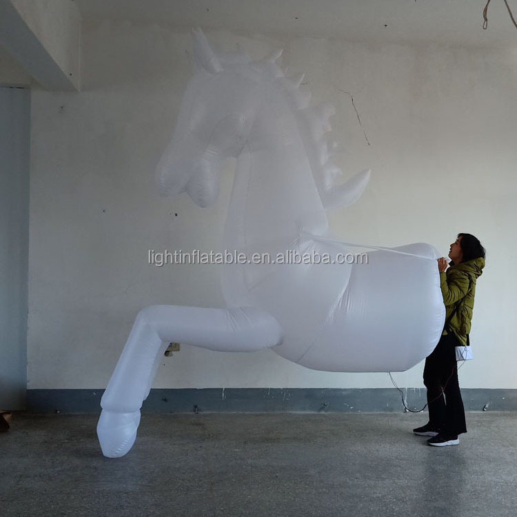 Factory Customized Life Size Inflatable White Horse Adult Costume Advertising