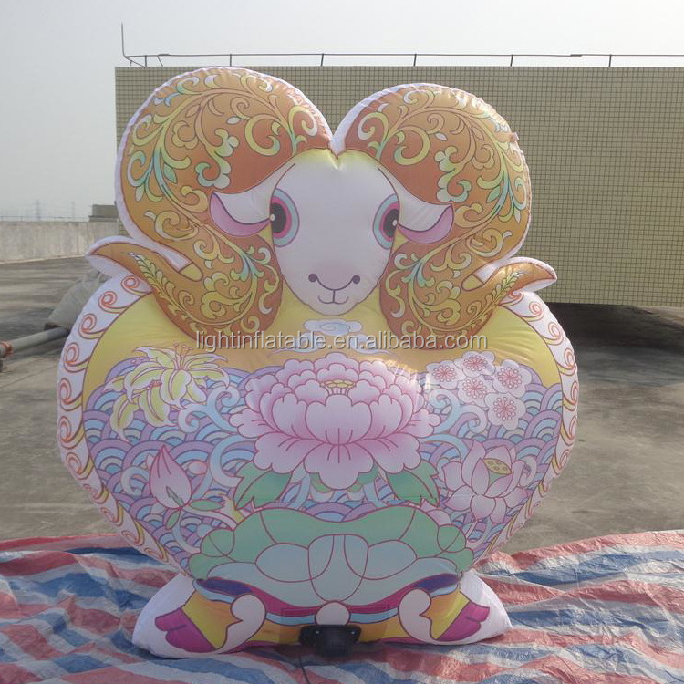 Light Advertising inflated goat Blow up goat balloons Cartoon sheep costume H878 Simulated goat inflatable