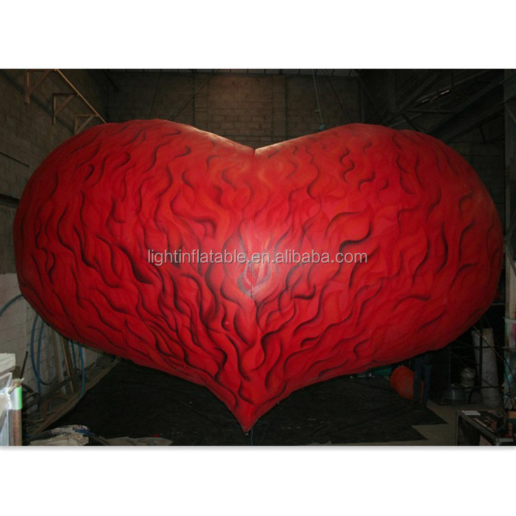 Giant led light love bad bunny inflatable heart costume for Valentine'S Day