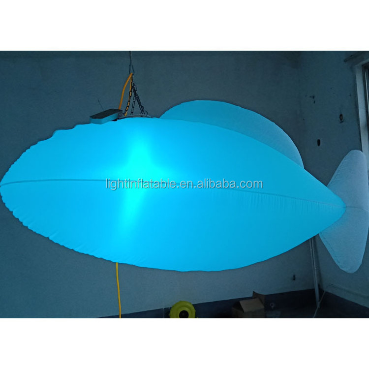 High quality led light funny inflatable puffer fish costume for advertising