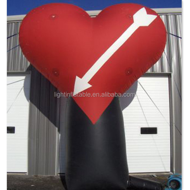 Giant led light love bad bunny inflatable heart costume for Valentine'S Day