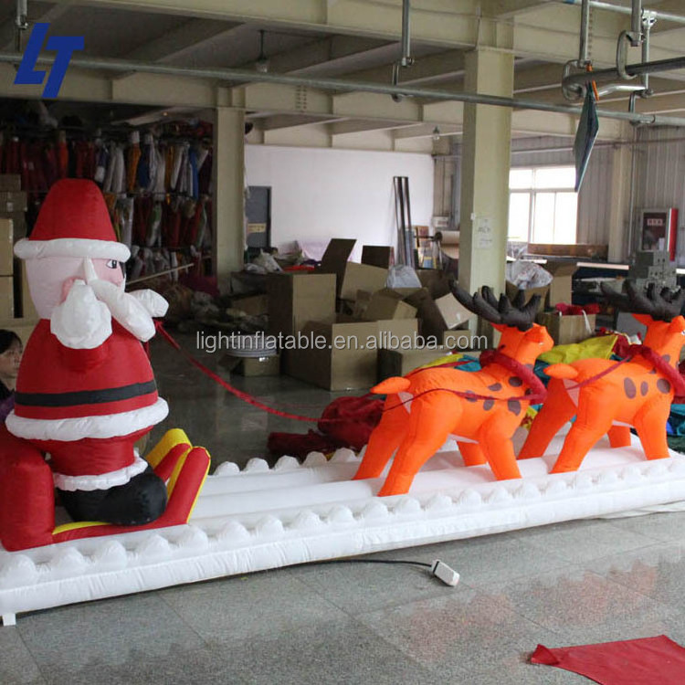 High quality led light giant customized stable inflatable reindeer costume