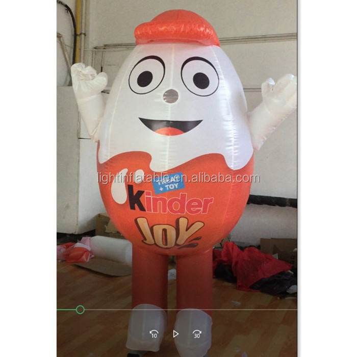 2m Funny Inflatable Animal Costume Customized Walking Egg Costume Inflatable Model