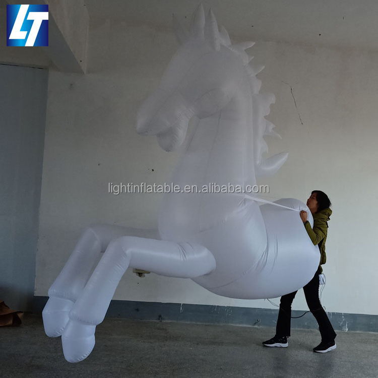 High quality led light decoration giant girl horse inflatable pony celestial for advertising