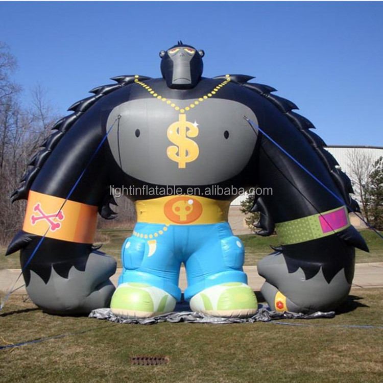 Customized giant decoration inflatable gorilla costume for advertising