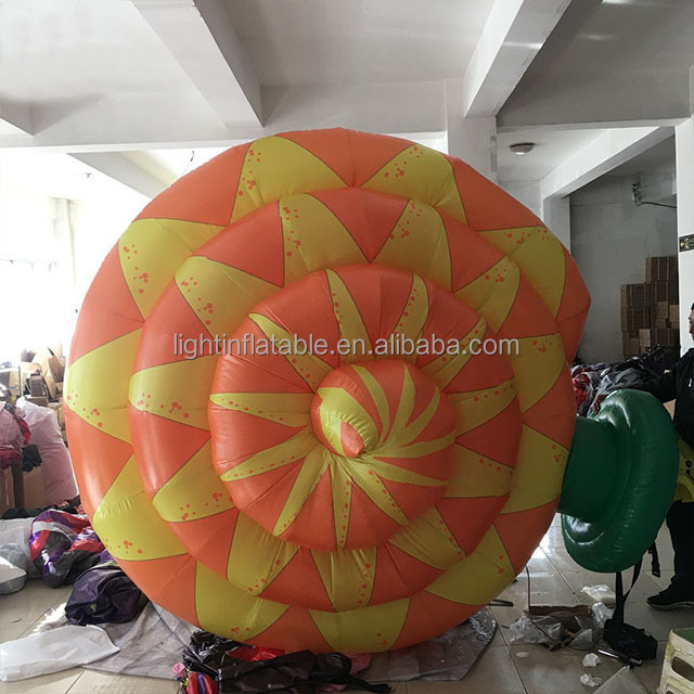 Giant colorful inflatable snail costume