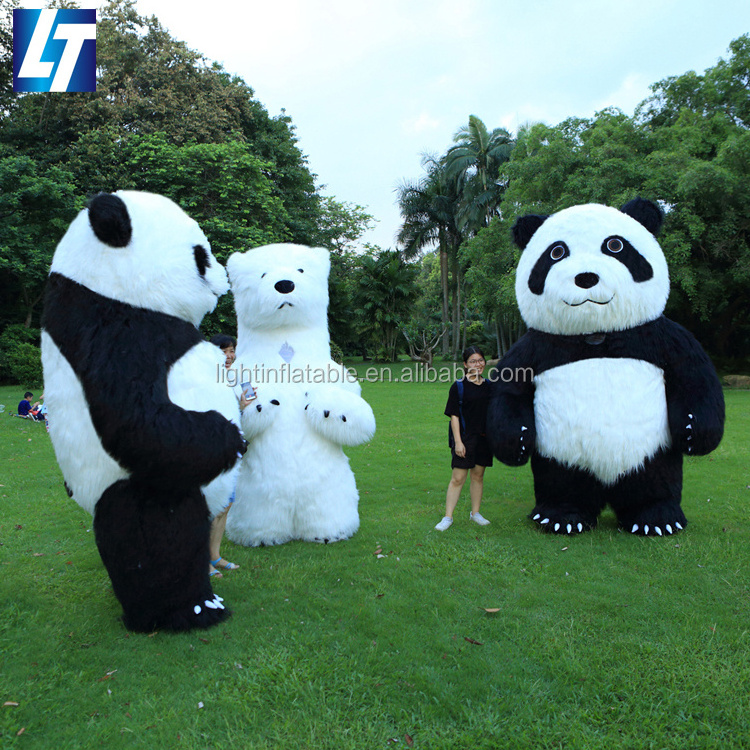 Light Advertising inflated polar bear Cartoon bear balloon White bear costume H786