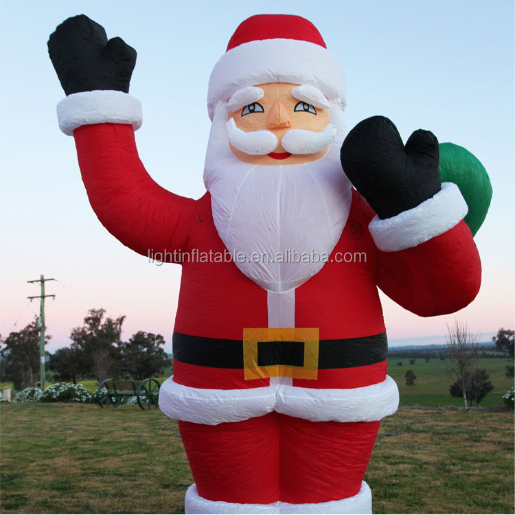 6m Santa Claus Advertising Inflatable Customized 4m Giant Inflatable Santa For Event L483