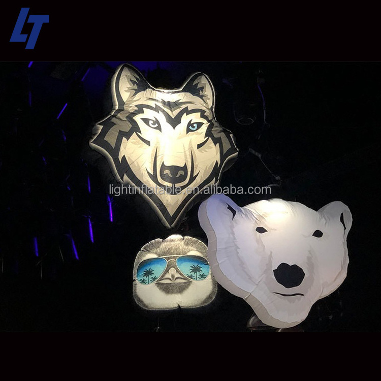 High quality giant led light sexy inflatable wolf mascot costume for advertising