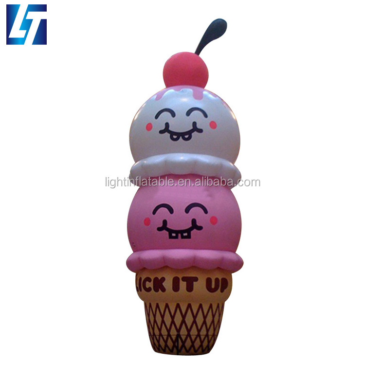 High quality summer led light giant inflatable ice cream cone for advertising