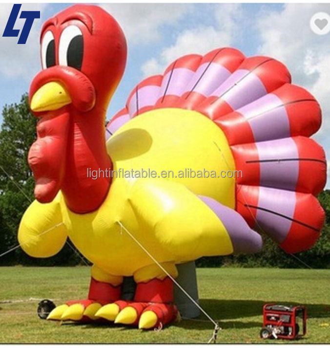 High quality led light giant Thanksgiving turkey decoration inflatable