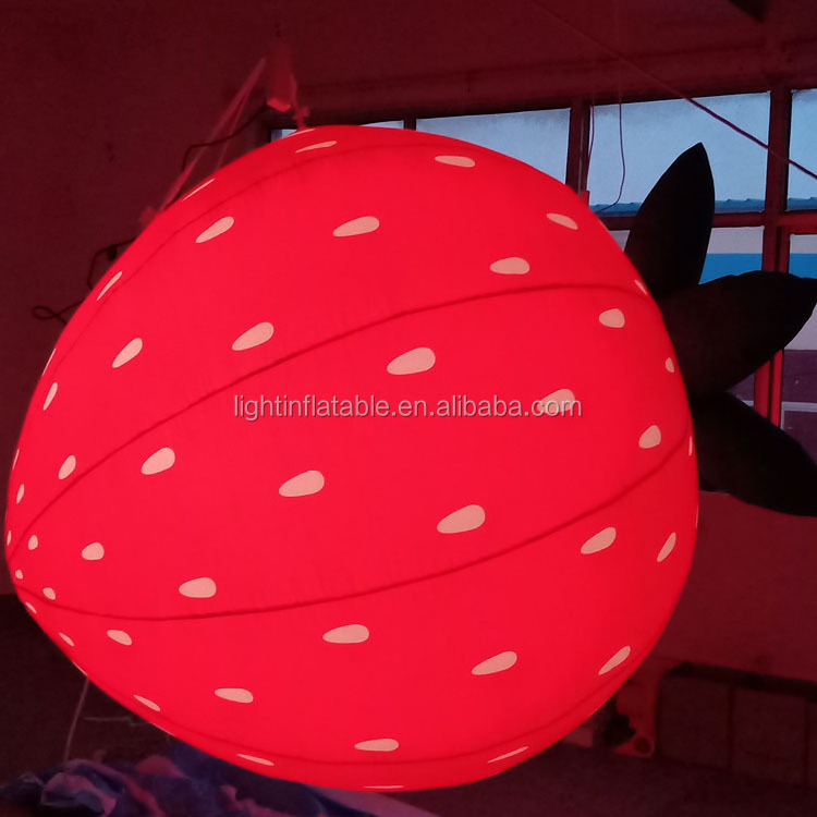 Giant led light fruit inflatable mango balloon for advertising