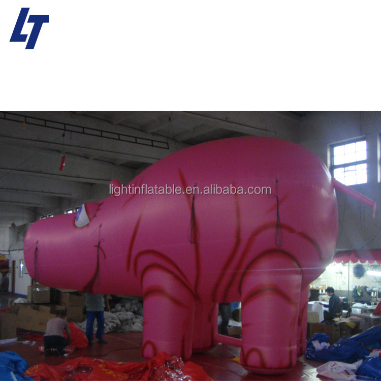 High quality led light large customize giant golden Christmas decoration inflatable pig