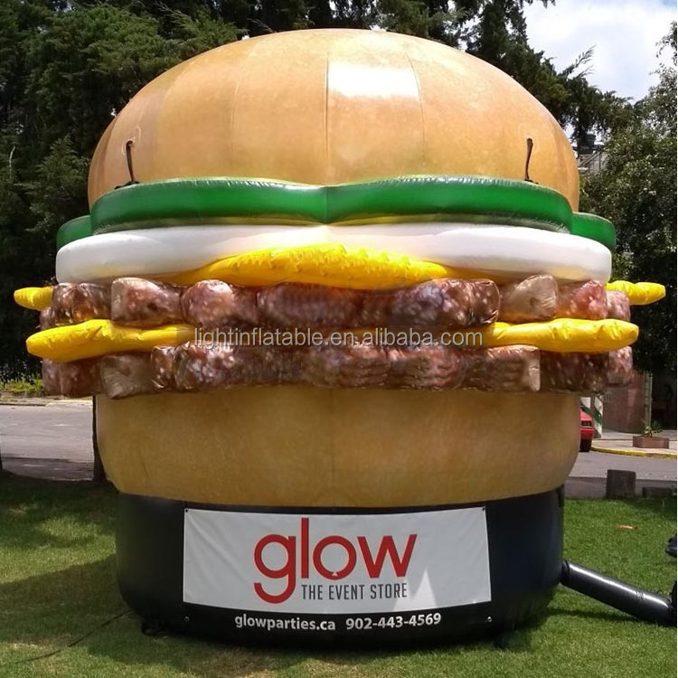 Light Giant outdoor inflated hamburg Vivid food costume Advertising inflatable burger H896