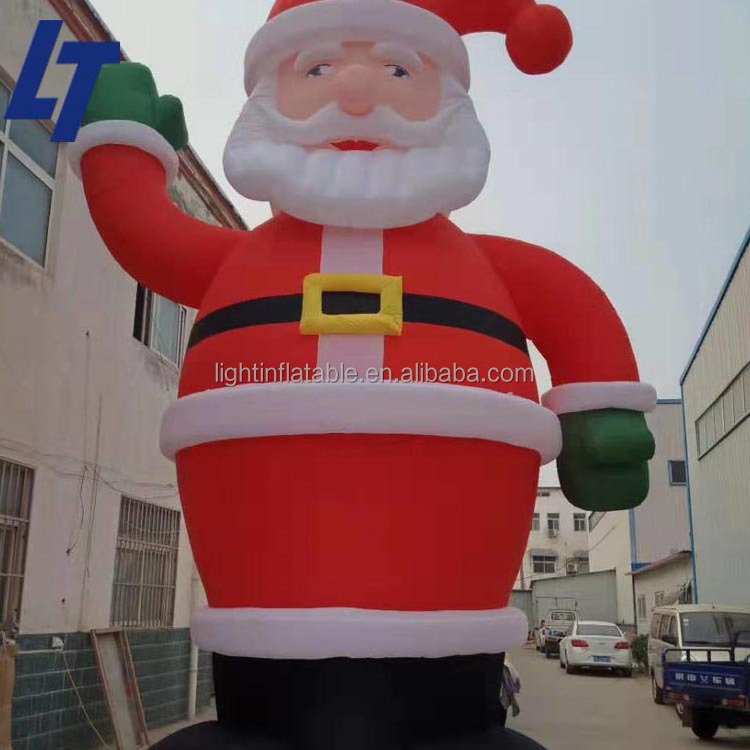 6m Santa Claus Advertising Inflatable Customized 4m Giant Inflatable Santa For Event L483