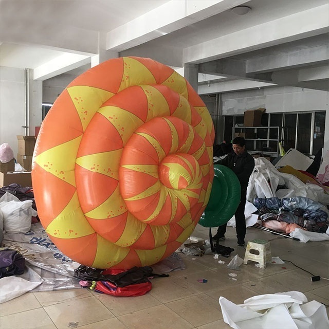 Giant colorful inflatable snail costume