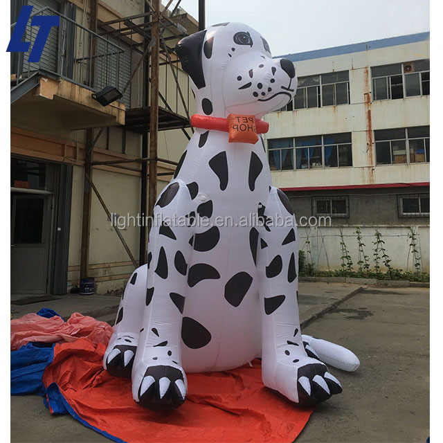 High quality led light giant sexy husky fire inflatable dog for advertising