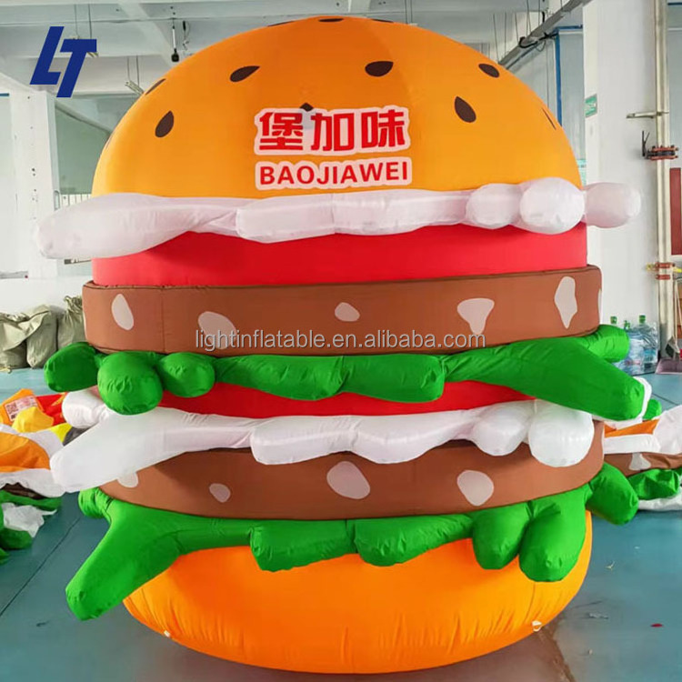 Light Giant outdoor inflated hamburg Vivid food costume Advertising inflatable burger H896