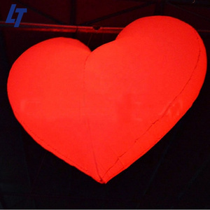 High quality led light hang giant big red giant inflatable human heart model