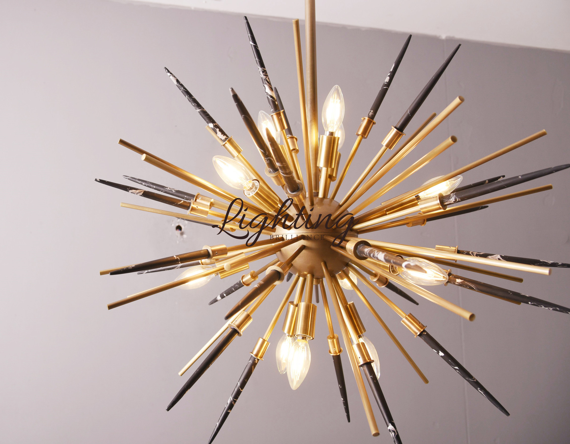 Modern Custom Marble Sputnik Starburst Chandelier Fixtures