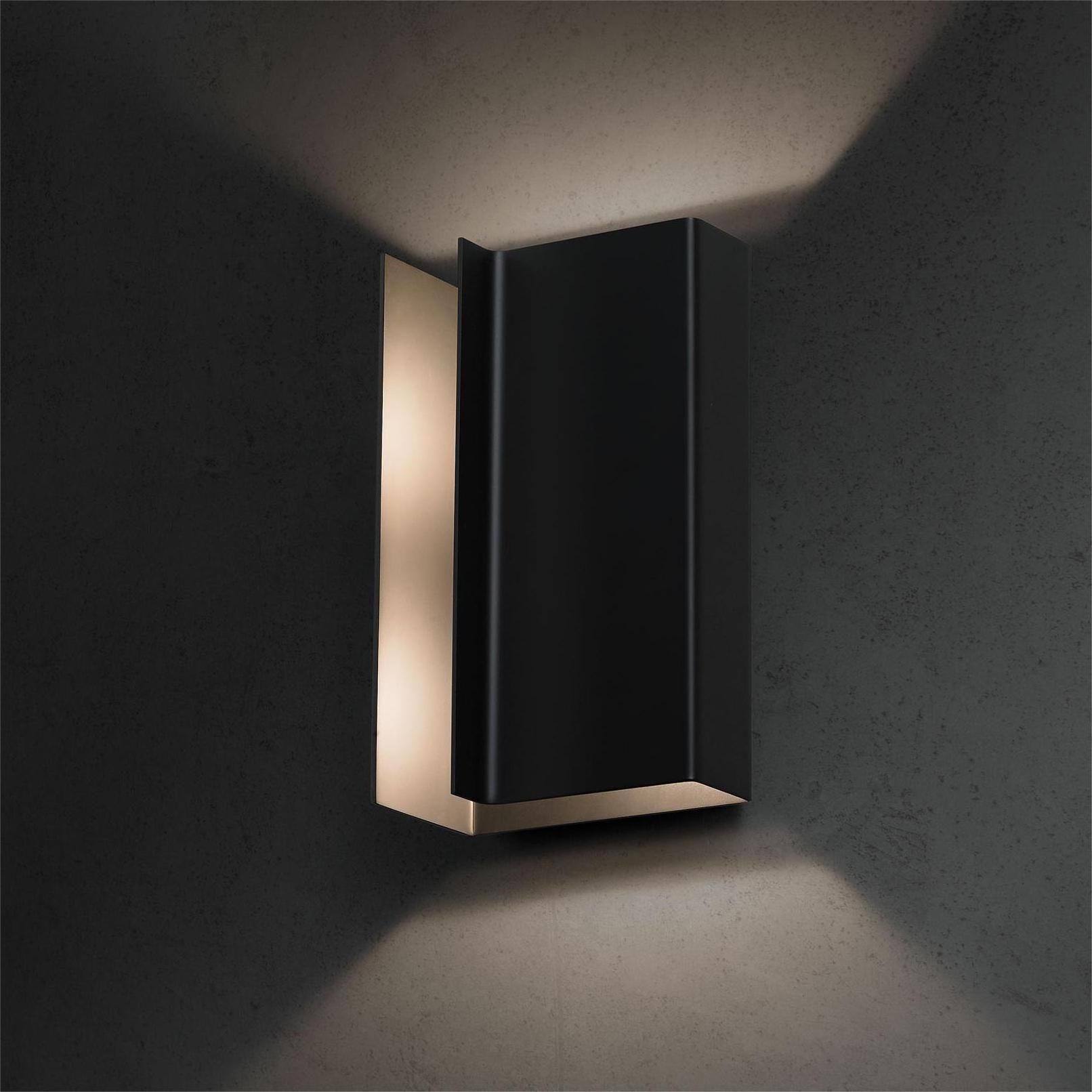 Modern Vintage European Black Bronze Copper Wall Mounted LED Sconce Fixtures For Stairway Entrance