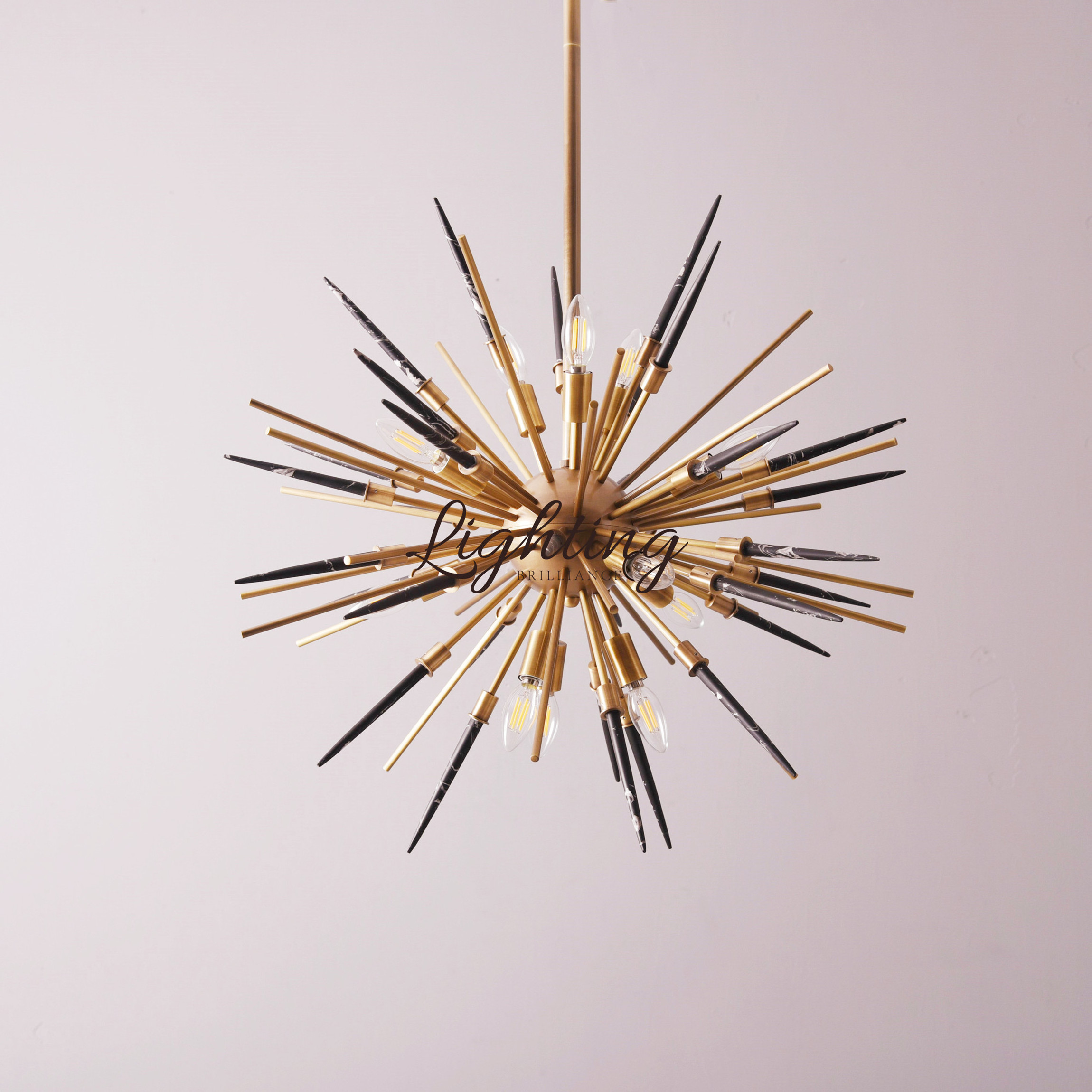 Modern Custom Marble Sputnik Starburst Chandelier Fixtures