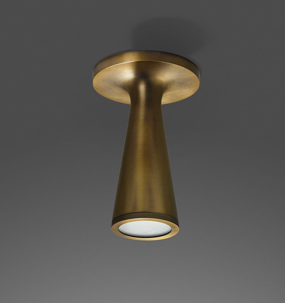 Brass Hand Polished Flush Mount Pendant Lamp Light