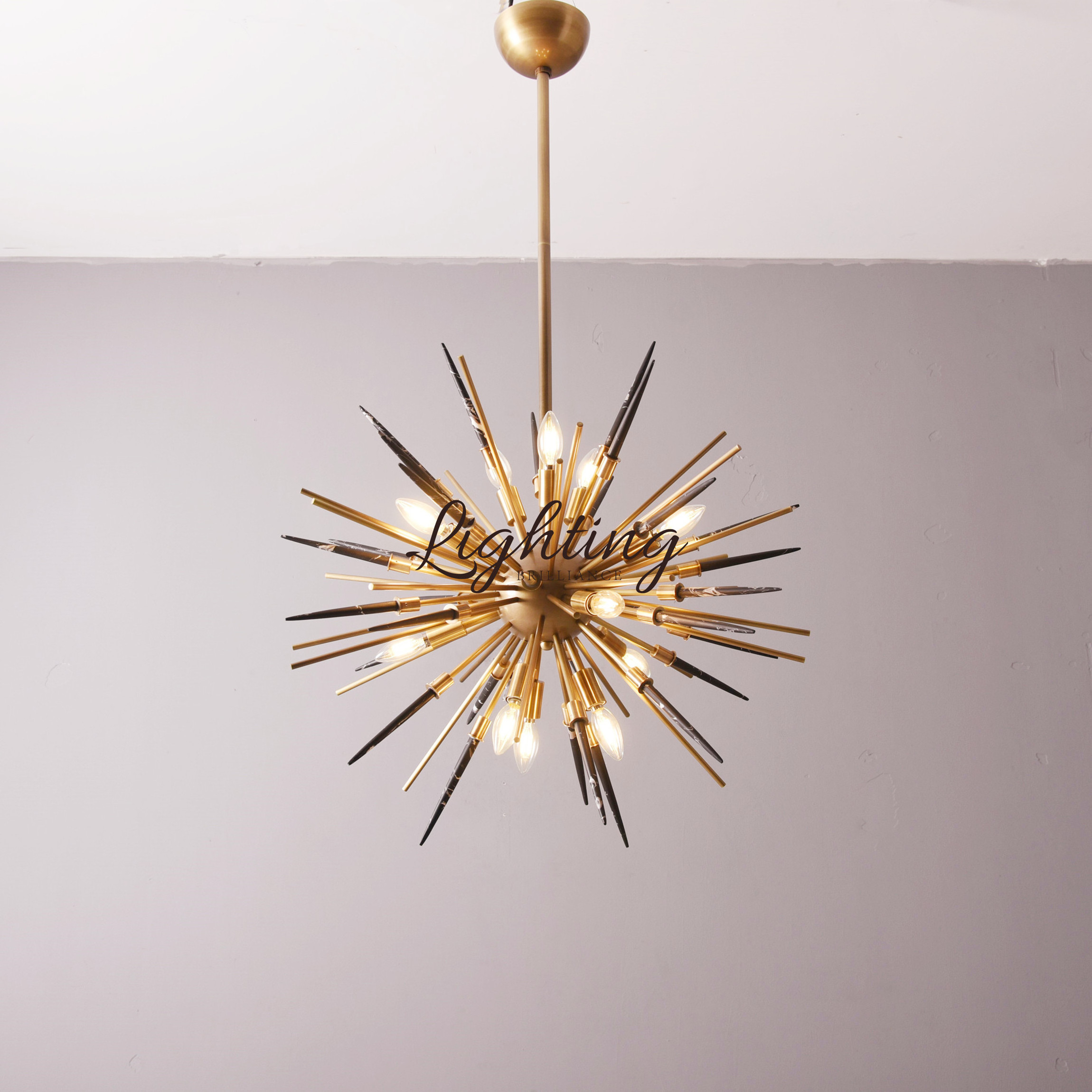 Modern Custom Marble Sputnik Starburst Chandelier Fixtures