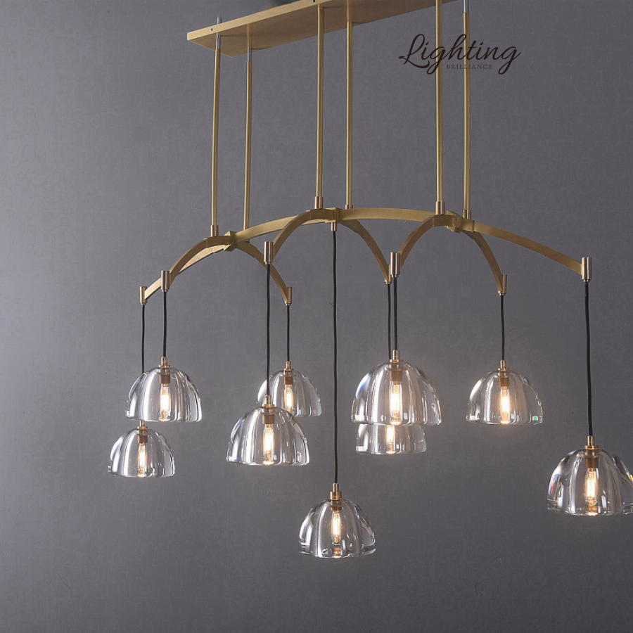 Zhongshan Industrial  Brass Crystal Luminarias Decorativas Home Lights Fixtures Pendant Kitchen Island Ceiling Lamp