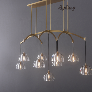 Zhongshan Industrial  Brass Crystal Luminarias Decorativas Home Lights Fixtures Pendant Kitchen Island Ceiling Lamp