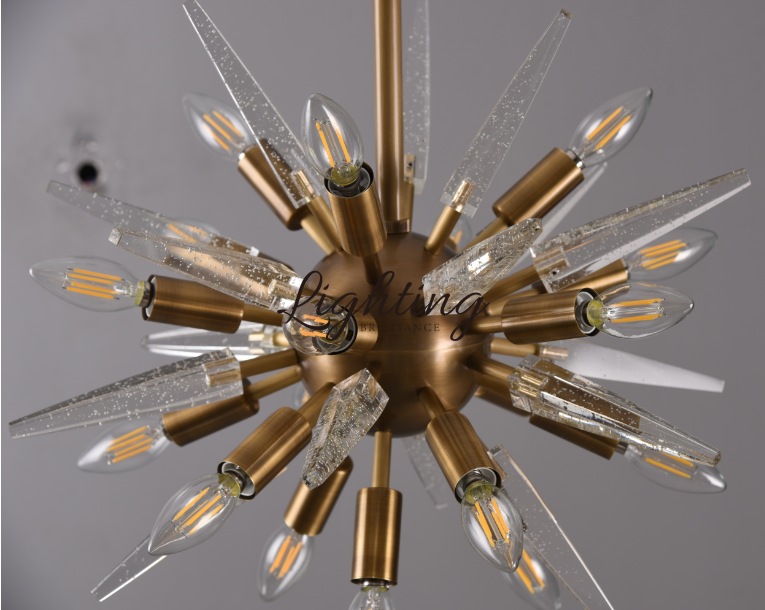 Modern home new crystal sputnik brass ball hanging pendant lamp lighting fixtures for kitchen island