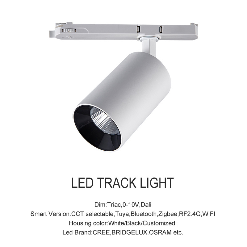 Classic Design 30w 3000k 4000k Adjustable Angle Linear LED Track Light Dimmable Residential LED Track Light