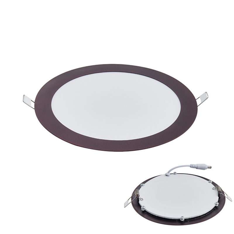 High Efficiency Modern Night Lighting Ultra Slim Round Led Recessed Ceiling Panel Light For Office