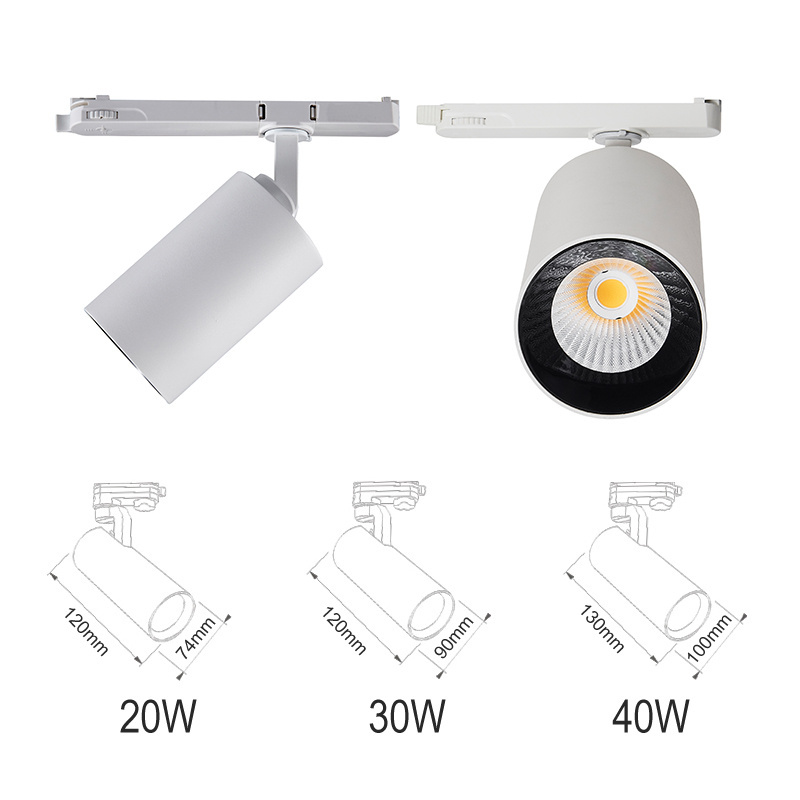 Factory Direct Sales Indoor Showroom LED Track Light Dimmable Focus 30w Track Magnetic Indoor LED Track Lights