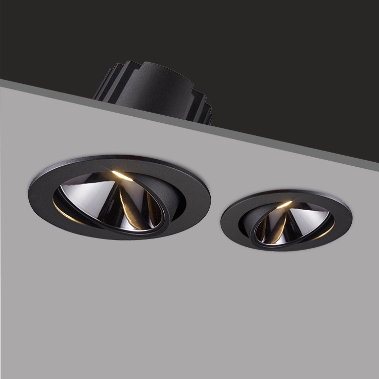 Modern Indoor Office Commercial Shopping Mall Airport Black 15Watt Recessed LED Spotlight