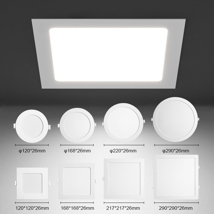 New Product Indoor Home Office Mall Commercial 6 12 18 24 W Flush Mounted LED Panel Light