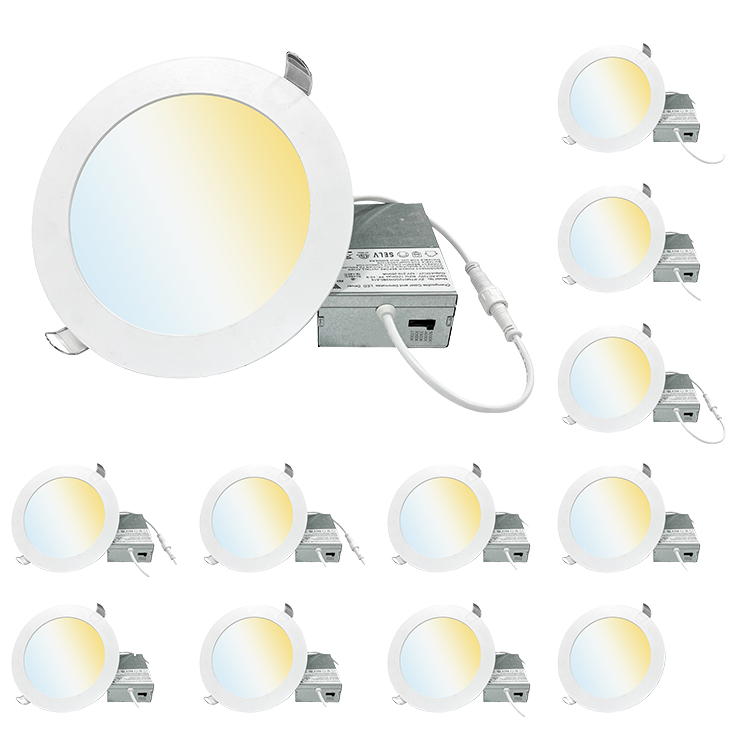 America Standard Ultra Thin Integrated Housing Downlight Shopping Mall Restaurant Office 6 12 W LED Panel Light