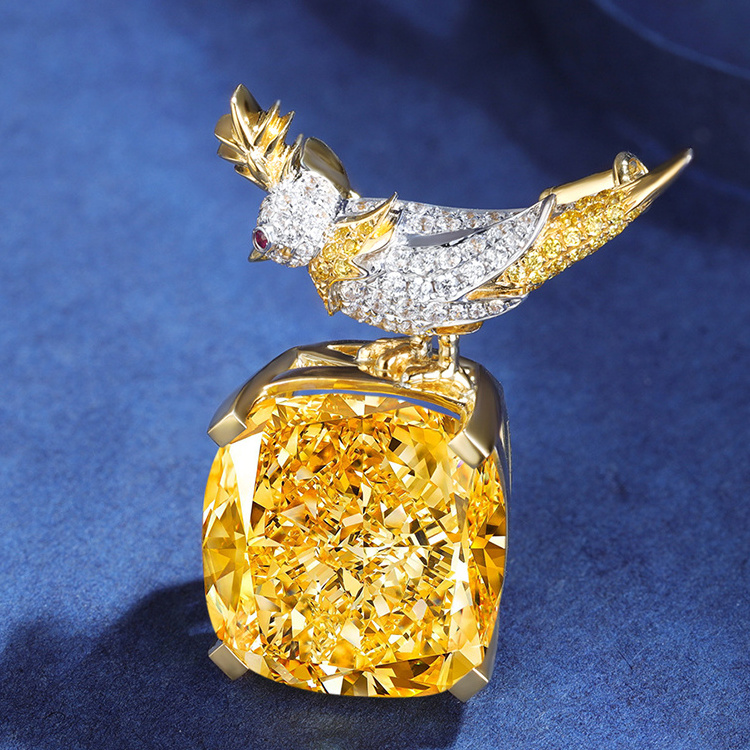 Light Jewelry Colorful Micro-zircon Bird Small Animal Brooch Pin Fashion Jewelry For Scarf Accessories