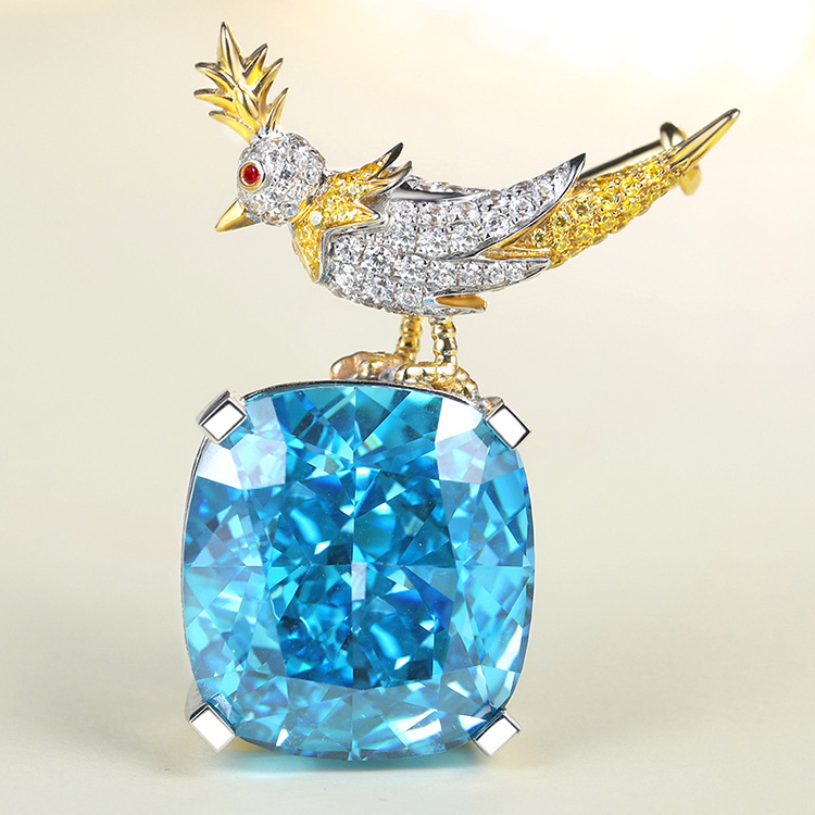 Light Jewelry Colorful Micro-zircon Bird Small Animal Brooch Pin Fashion Jewelry For Scarf Accessories