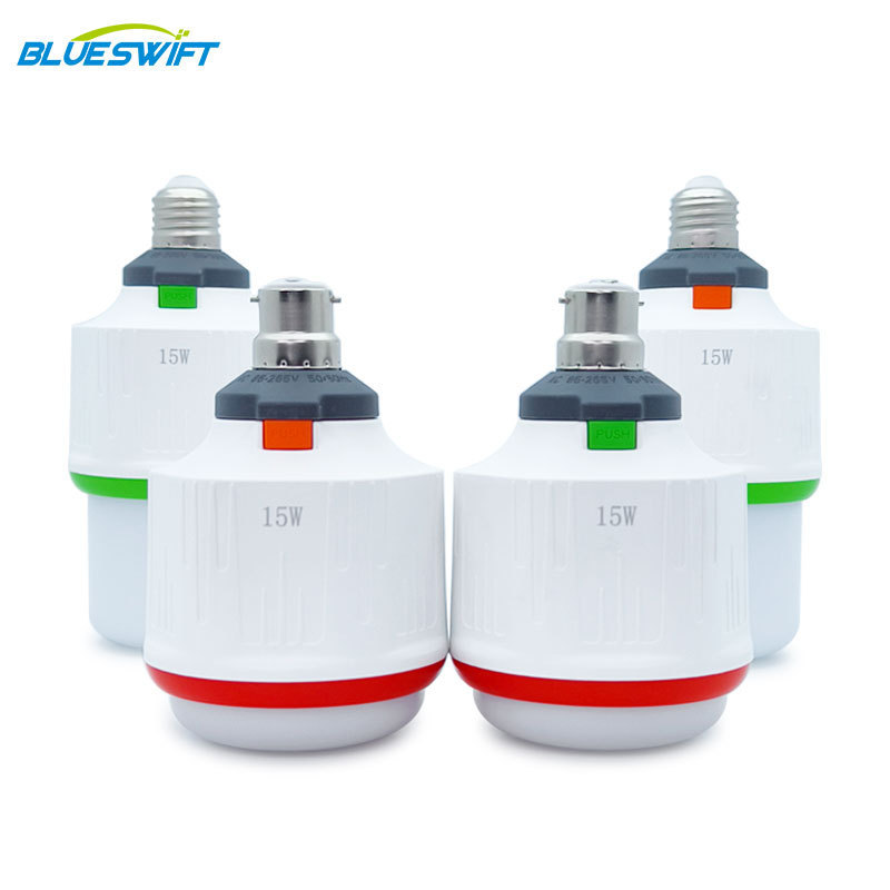 Rotating fixation 15 Watt Emergency Bulb B22 E27 Battery Operated LED Light Bulb For Outdoor