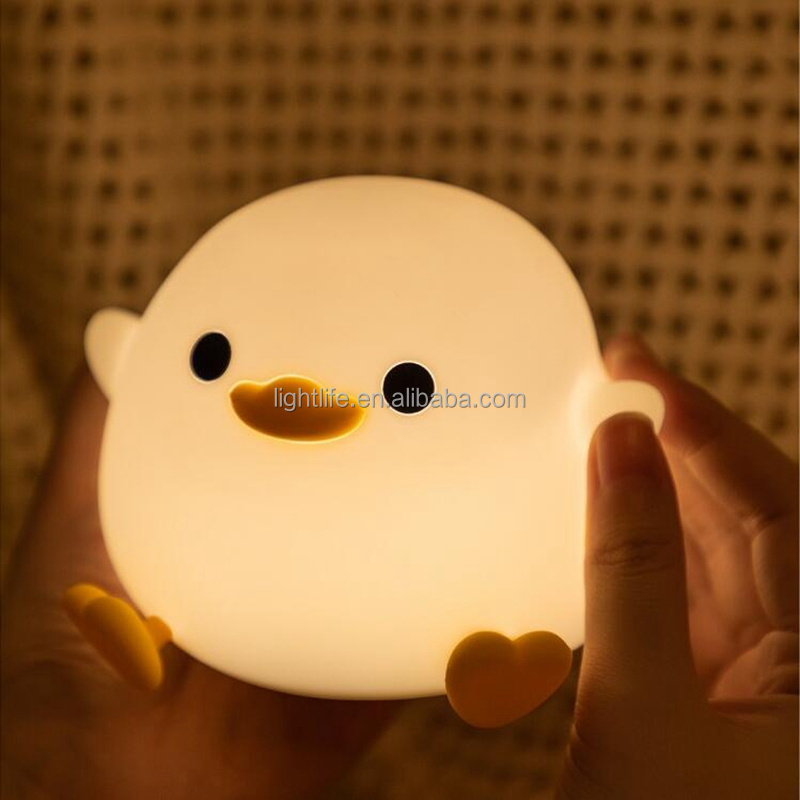 New Modern Led Table Kids Duck Lamp Silicone Usb Nightlight Led Baby Night Light For Kids Room Livingroom Bedroom Decor Lamp