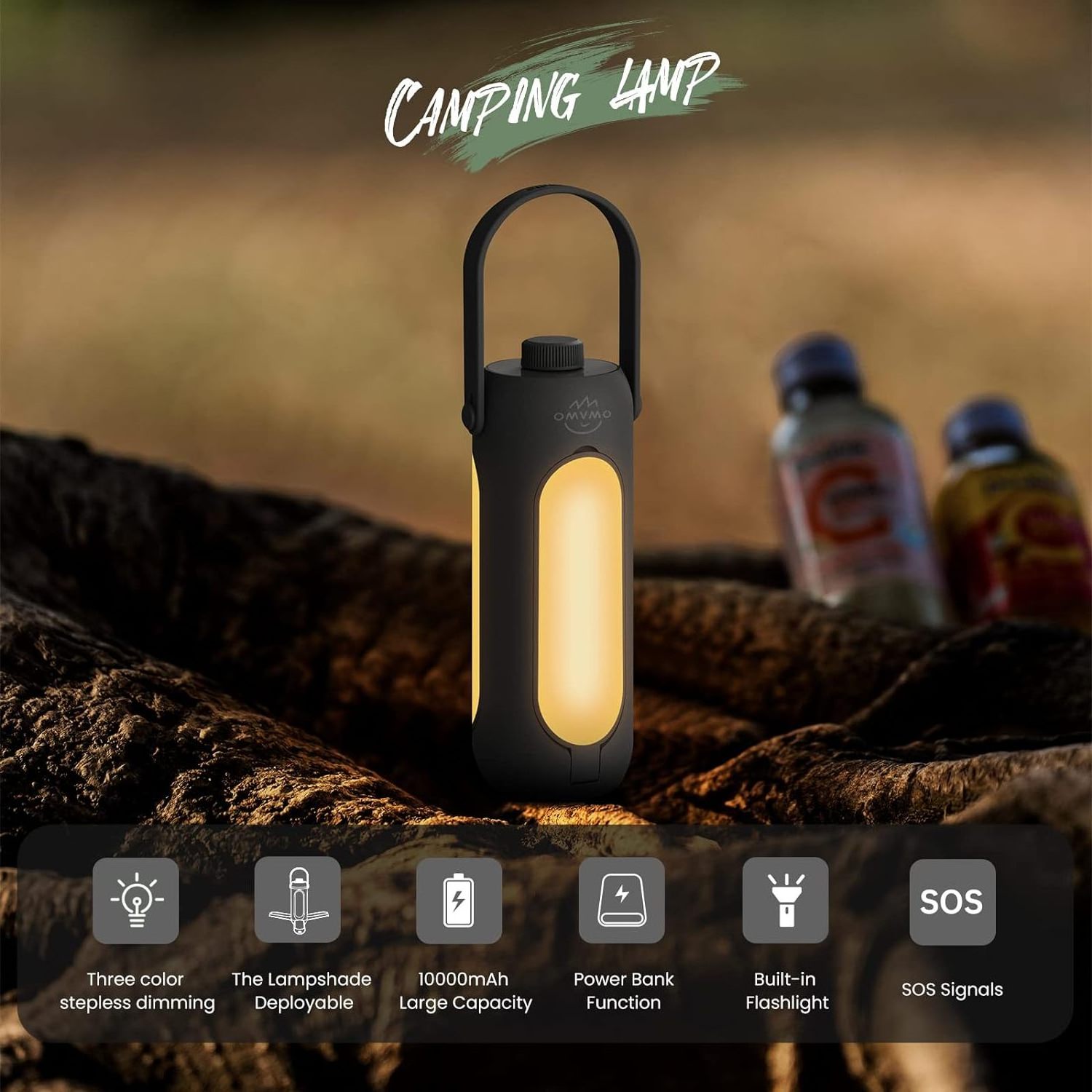 High Quality Multi Function Camping Light 10000mAh Portable Folding Camping Lamp Rechargeable Outdoor Camping Lantern Tent Light