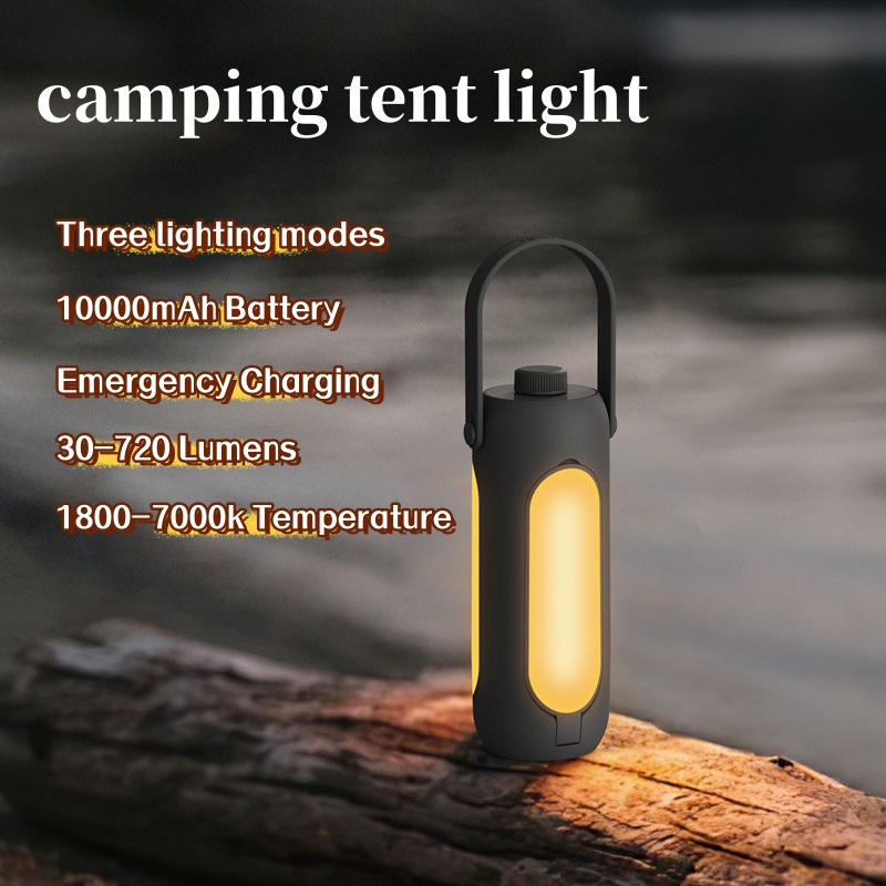 High Quality Multi Function Camping Light 10000mAh Portable Folding Camping Lamp Rechargeable Outdoor Camping Lantern Tent Light