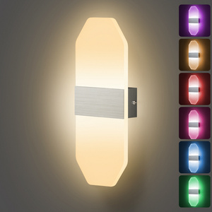 2022 Tuya APP Control Acrylic Modern RGB Wall Lamp Light Smart Indoor Lighting Night Light For Kids Bedroom LED Wall Sconce