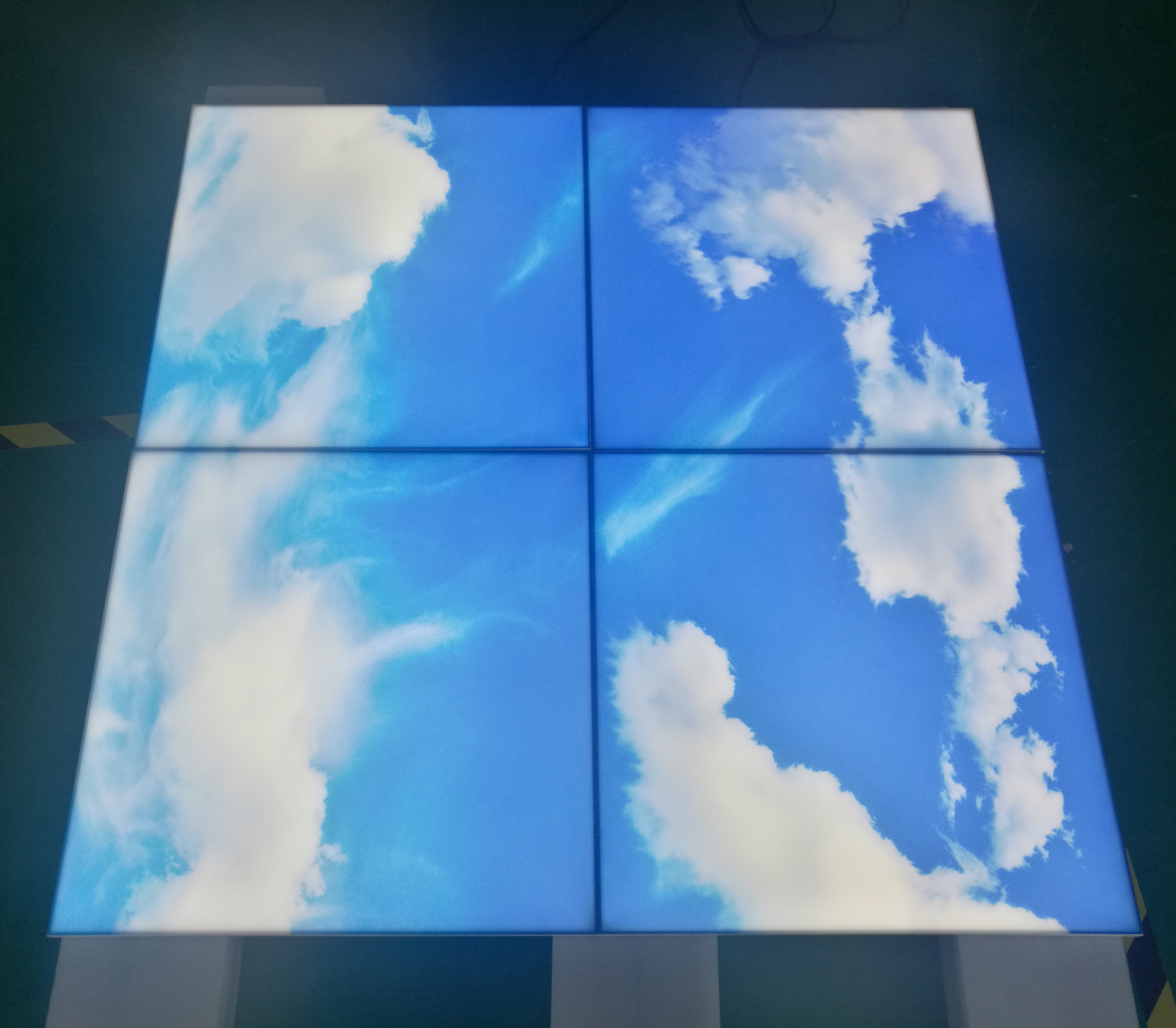 Faux Decorative Ceiling Skylight 20w 40w 30x30 60x60cm Sky Frameless Led Light Panels 60x60