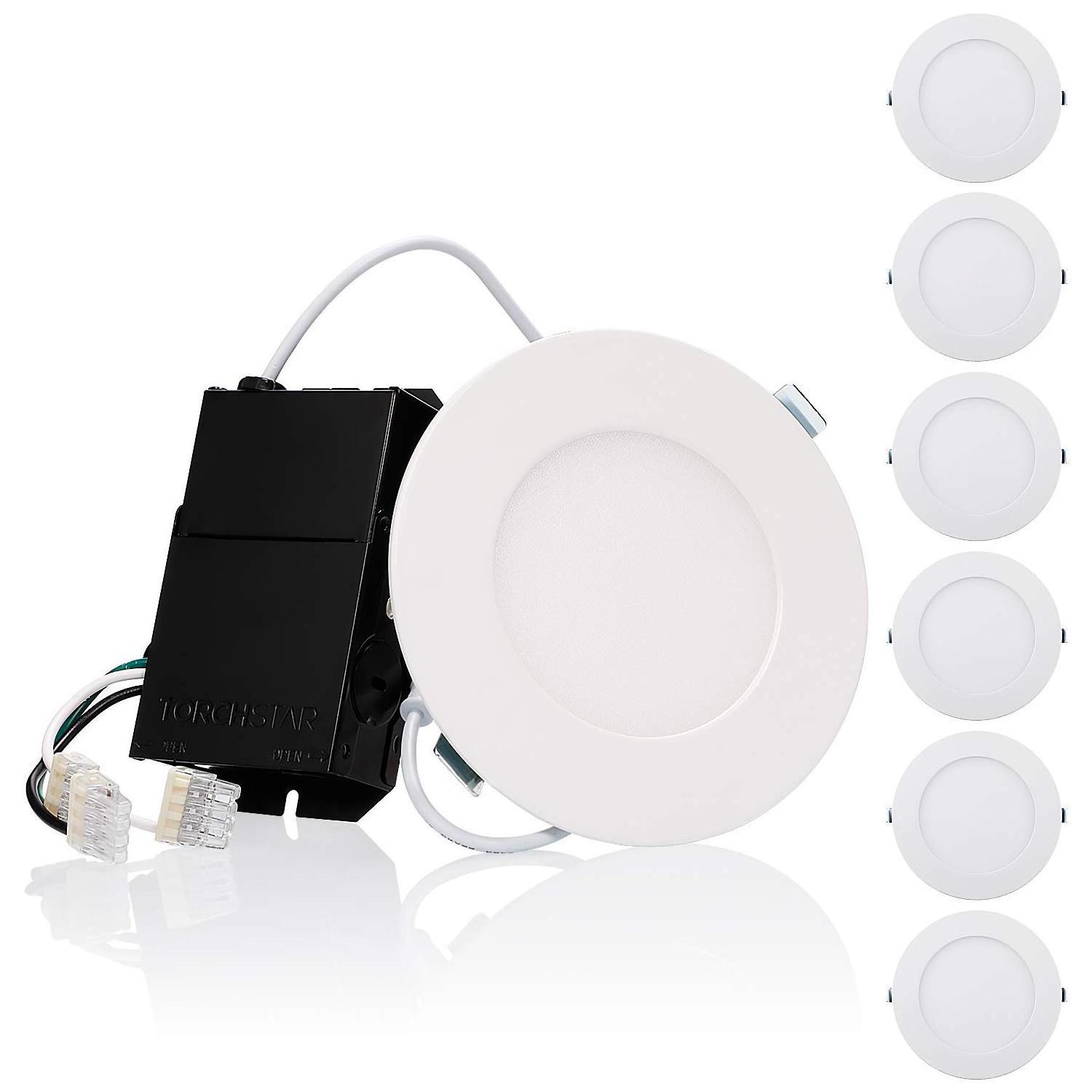 9W Round CCT Dimmable Led Panel Light with Junction Box 4inch