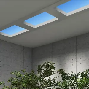 600x600 Indoor Circadian Artificial Sunlight LED Sky Skylight Ceiling Panel Window Virtual Natural Blue Sky Light 60x60