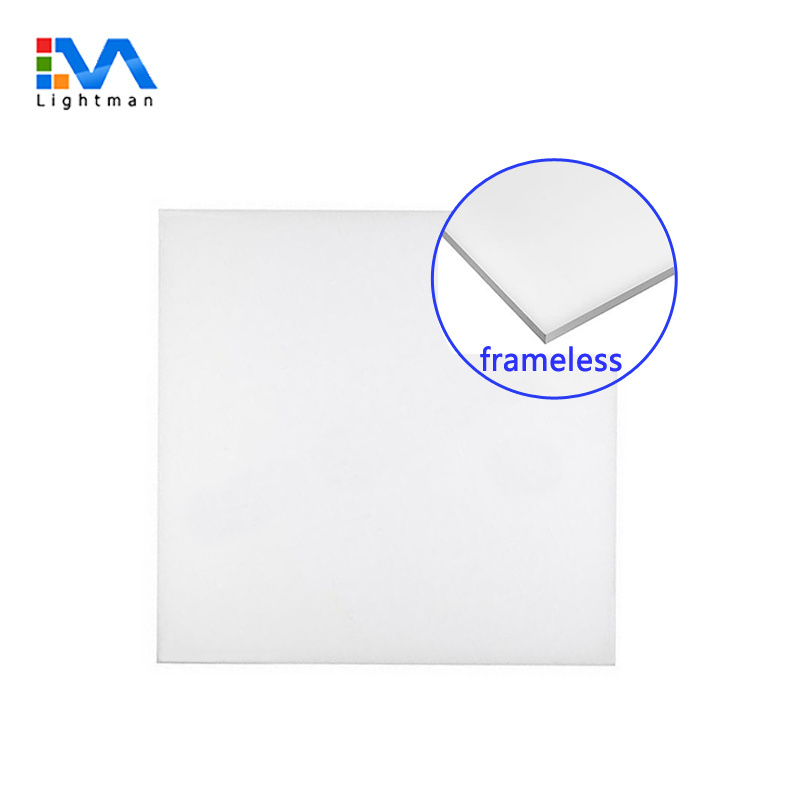 Indoor 40w 600x600 60x60 led light panel trimless flat surface mounted frameless led panel light