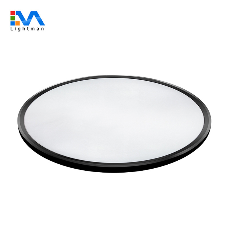 ac85-265v 48w black frame 600 recessed dimmable round led flat ceiling panel light 600mm