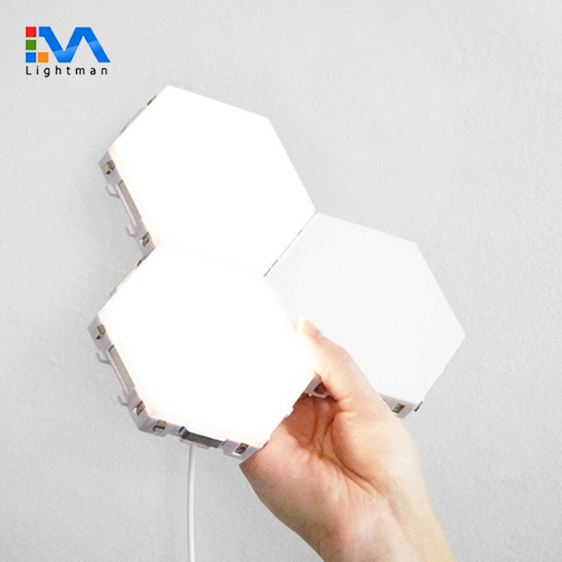 3w 6w 9w 12w customized white light popular wall mounted decorative hexagon led panel light